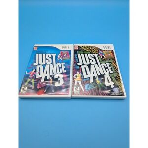 Nintendo Wii Just Dance 3 & 4 (2011, 2012) CIB